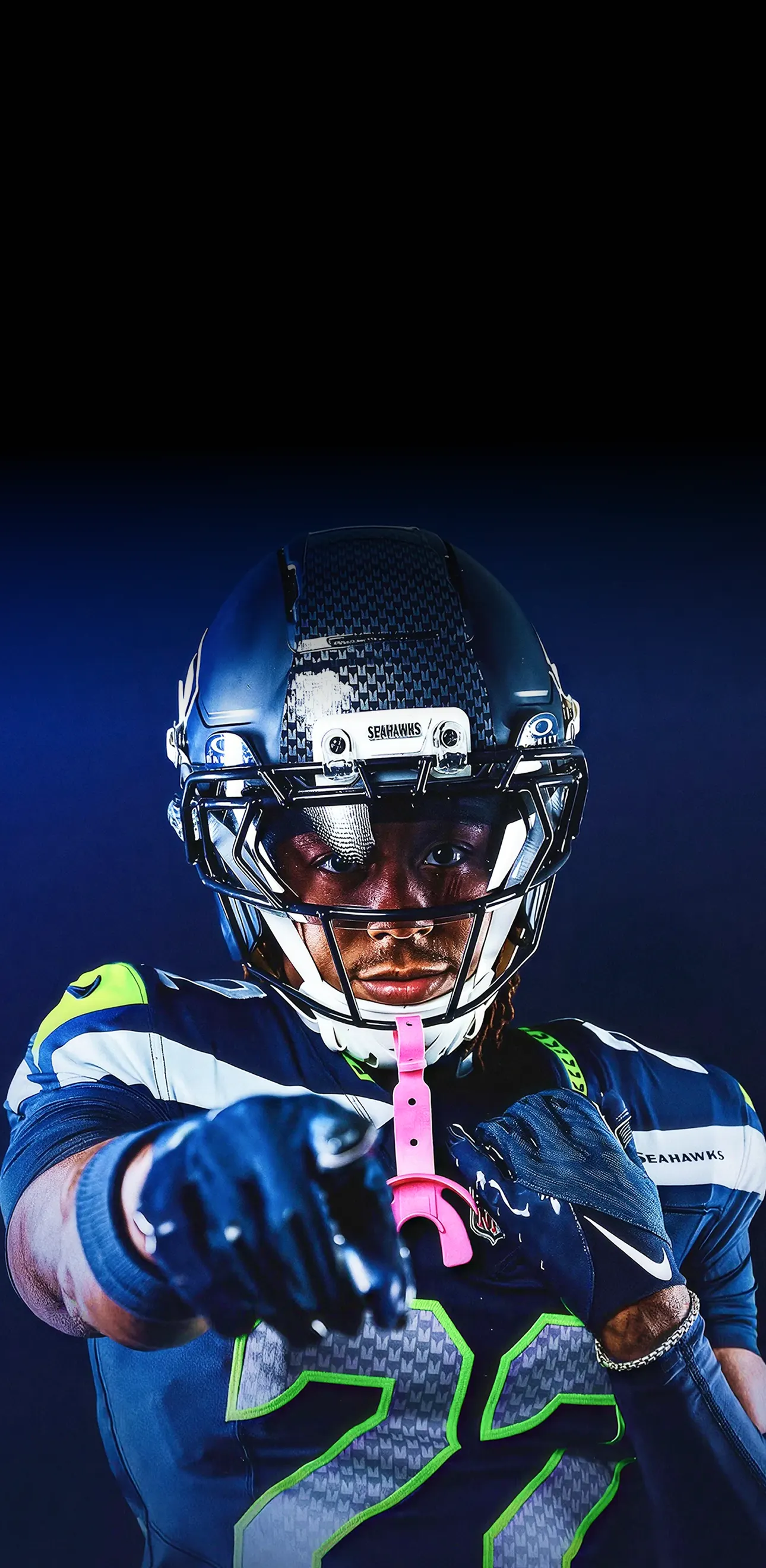 SEATTLE SEAHAWKS star player in uniform