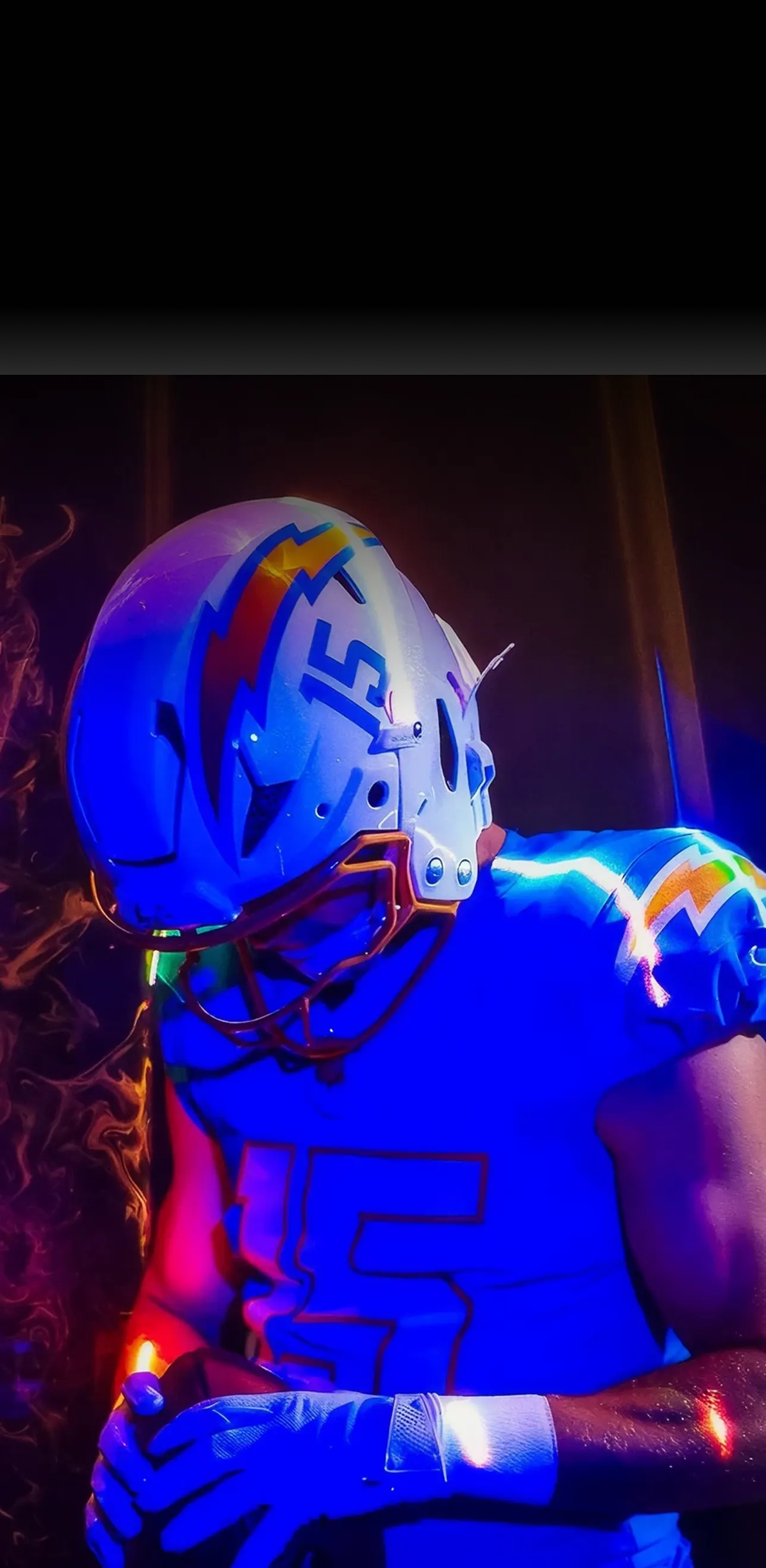 LOS ANGELES CHARGERS star player in uniform