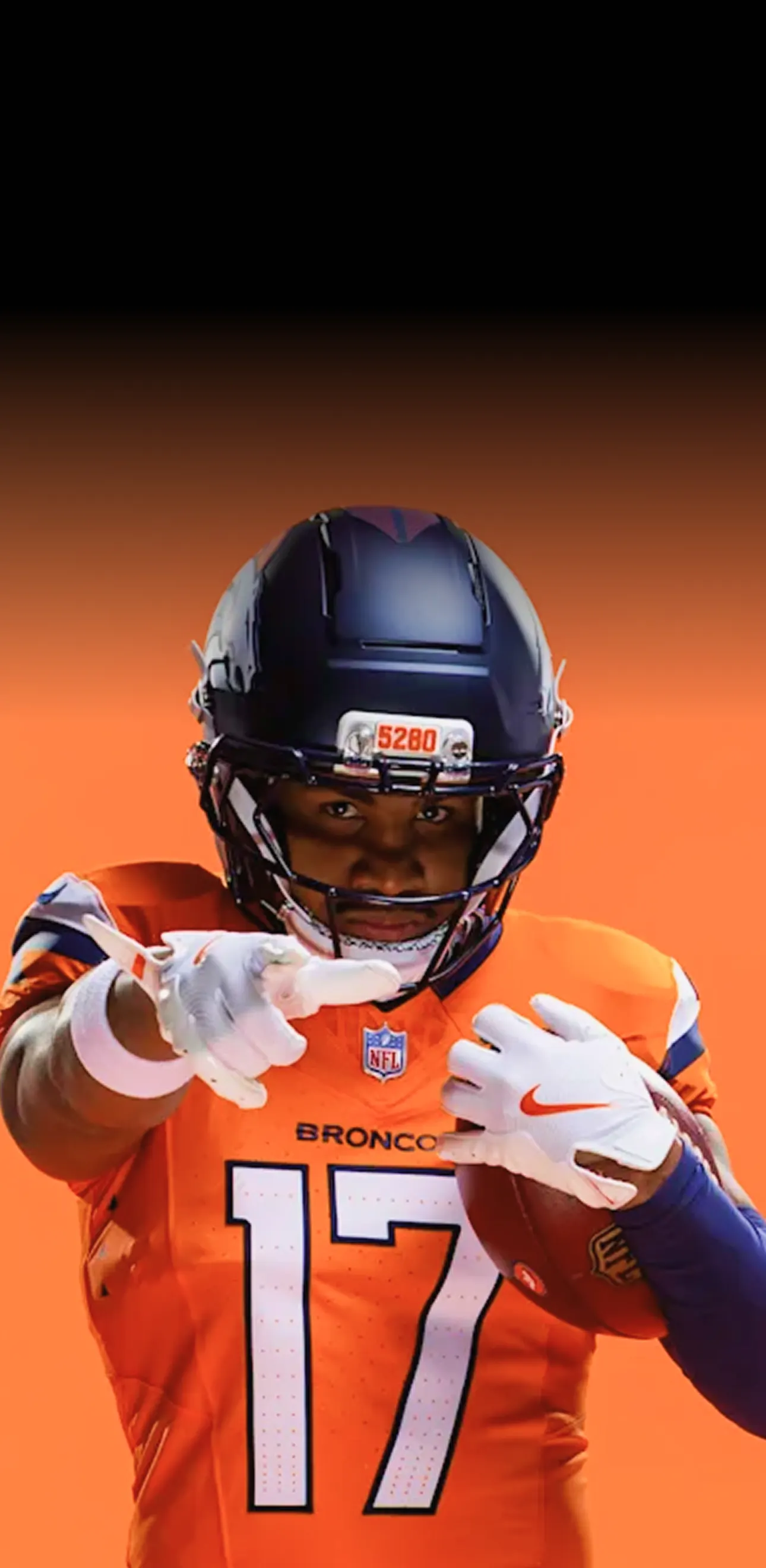 DENVER BRONCOS star player in uniform